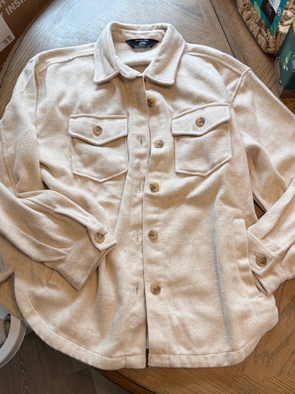 Soft Cream Shacket Jacket